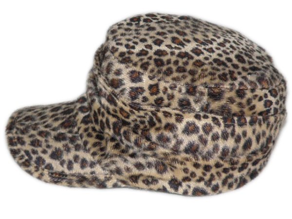 画像1: 帽子  ワークキャップ　ニット帽　小豹柄   (1)