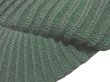 画像2: つば付き縄編みキャップニット帽 カーキ　緑 (2)