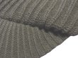 画像2: つば付き縄編みキャップニット帽 グレー　灰 (2)
